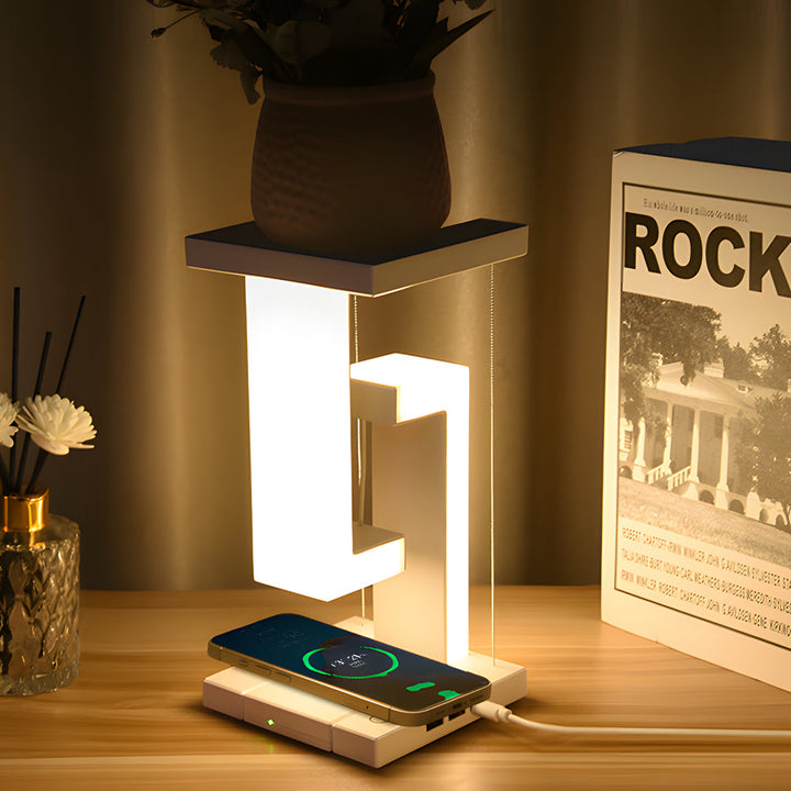 Futuristische Tischlampe mit schwebender Technologie