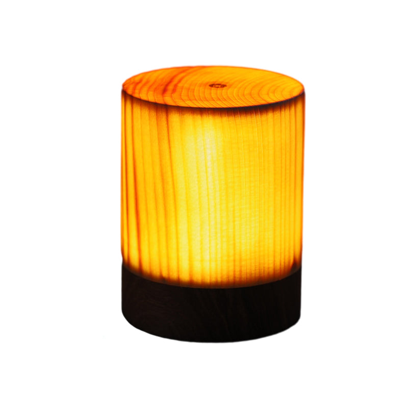 Kabellose LED-Tischlampe mit Akku und Touch-Bedienung – Warmes Holzdesign für gemütliches Ambiente