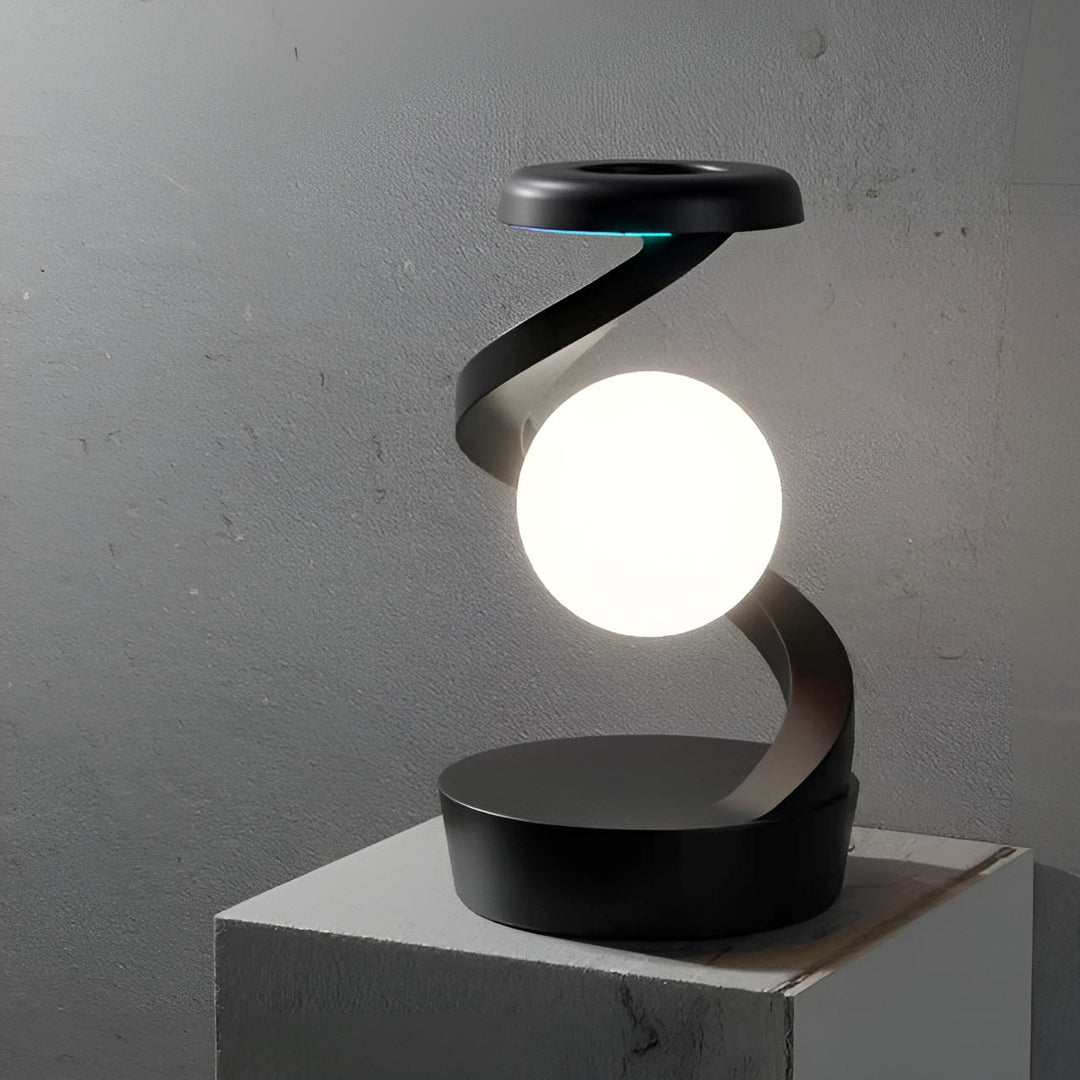 OrbitGlow Lampe - Stilvolles Licht mit kabellosem Laden