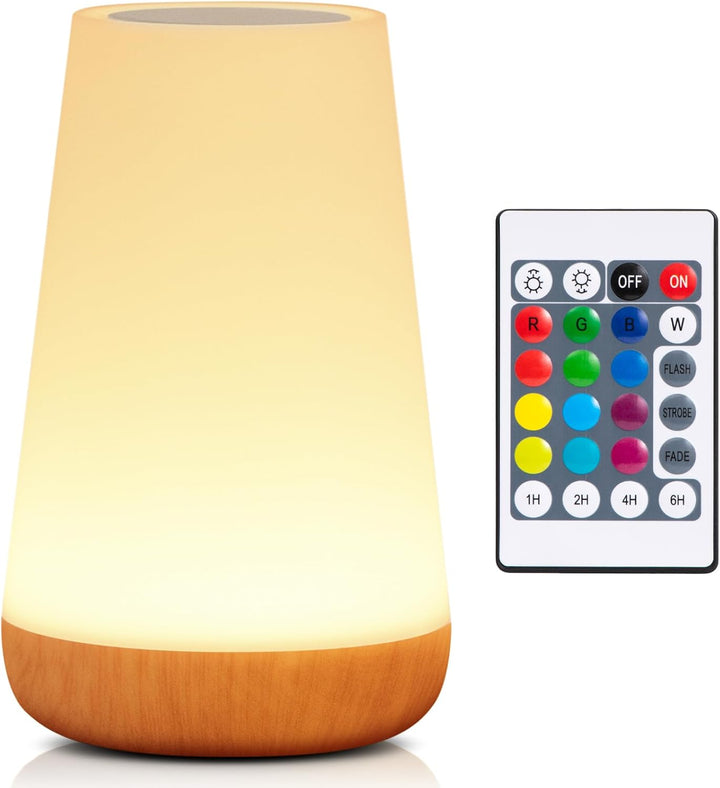 Nachttischlampe, LED Touch Tischlampe, 13 RGB Farben wechselnd