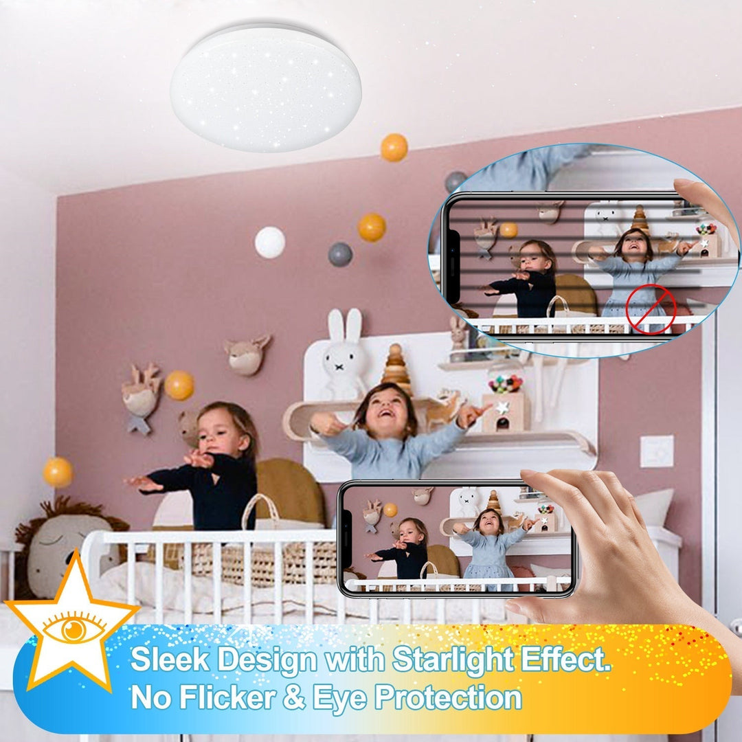 24W LED-Deckenleuchte dimmbar mit Sternenhimmel-Effekt