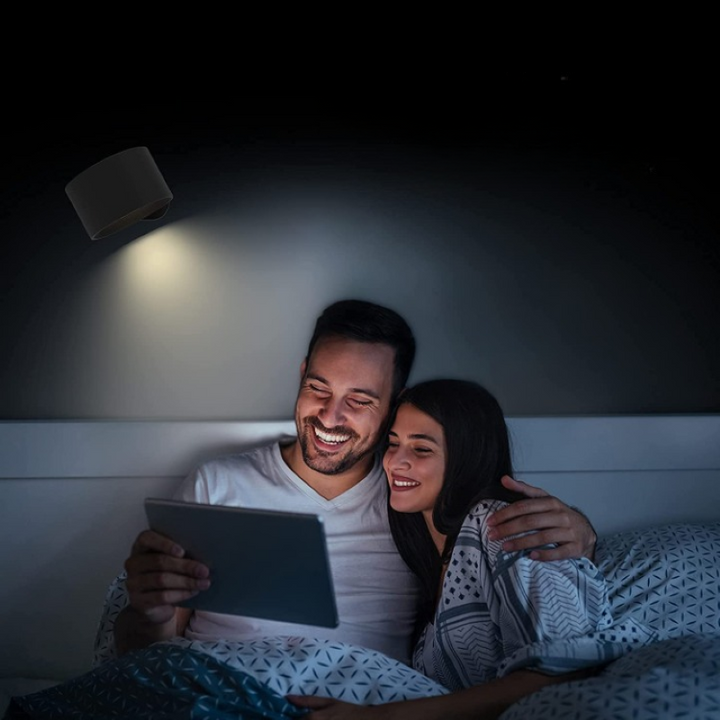 LED-Wandlampen, Wandmontierte Lampen mit wiederaufladbarem Akku, 3 Farbtemperaturen & 3 Helligkeitsstufen, 360° drehbare Magnetkugel, kabellose Wandlampen für Studium, Lesen, Nachttisch