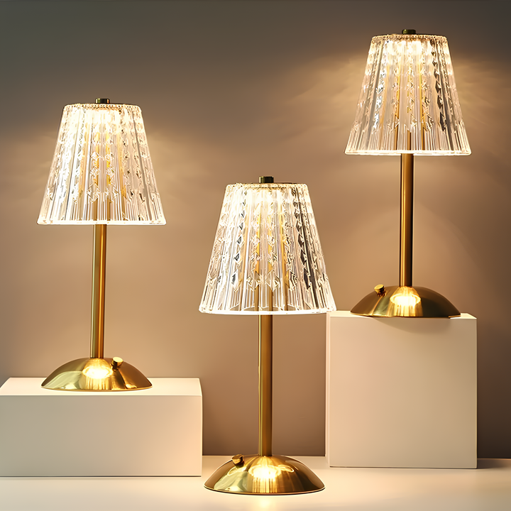 Goldene Kristall Tischlampe - Aurora Luxe