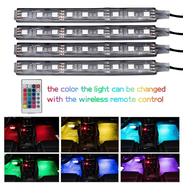 Auto RGB LED Streifenlicht Drahtlose Fernbedienung und Sprachsteuerung