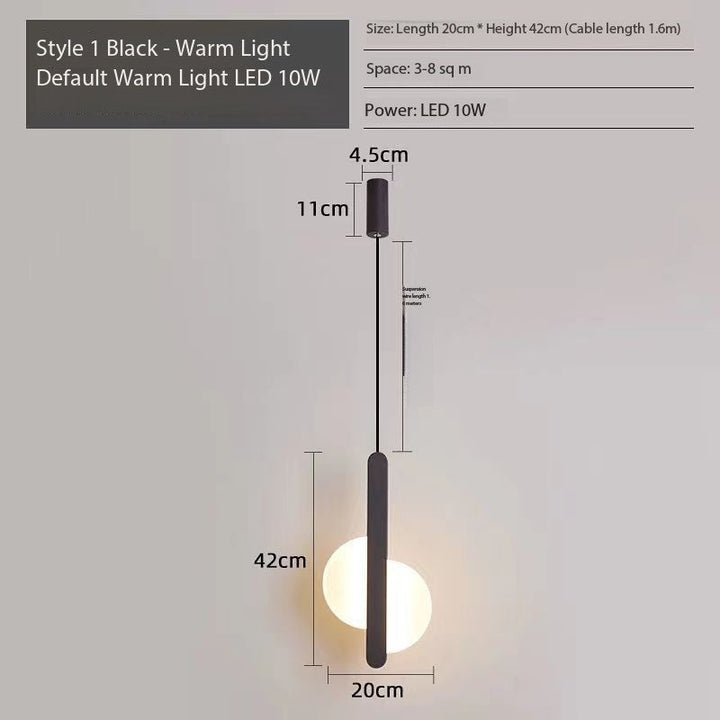 Moderne Minimalistische Nachttisch Pendelleuchte