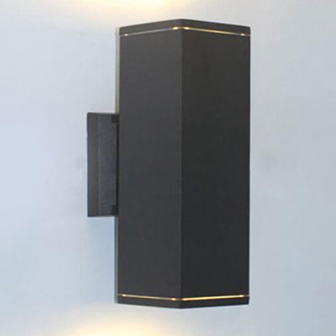 Moderner minimalistischer quadratischer Säulen-LED-leuchtender wetterfester Wandleuchten-Lampe