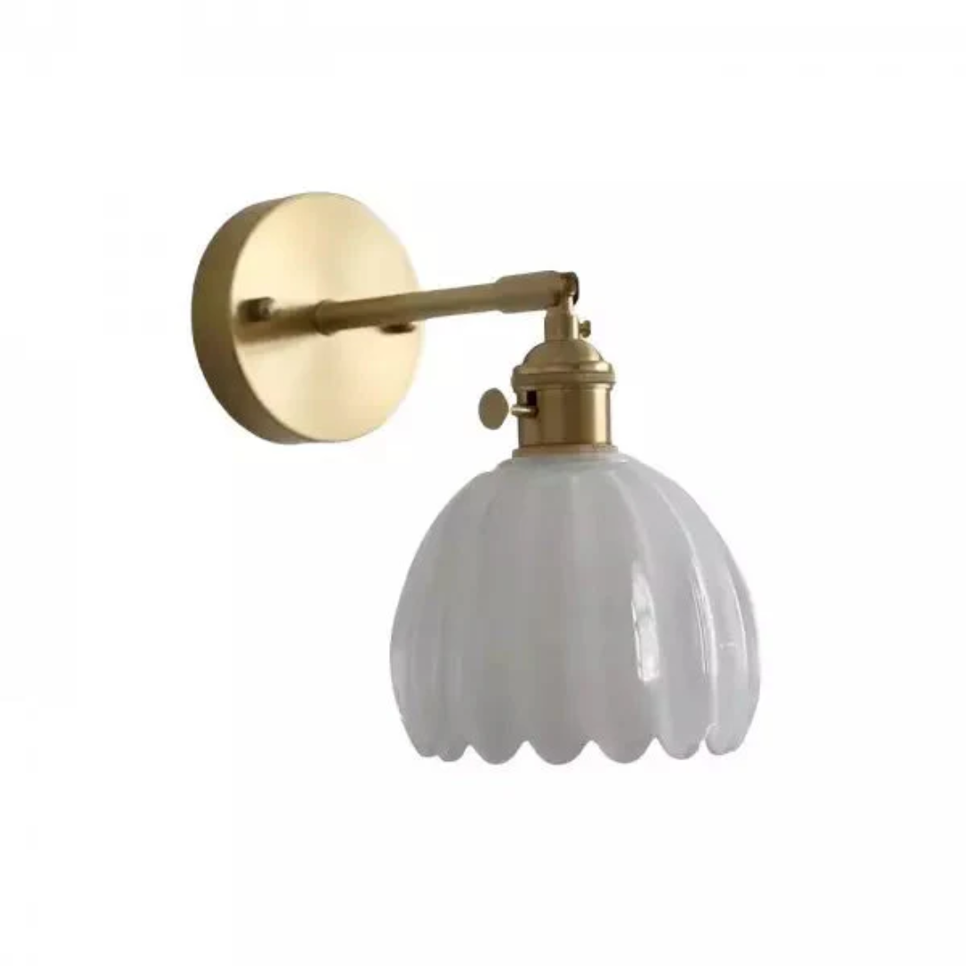 Retro-Glas-Wandlampe Tulpe