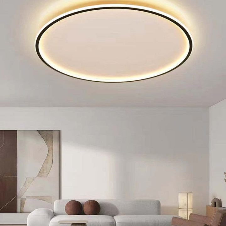 LunaNova - Moderne LED-Deckenleuchte Metall/Acryl für Wohn- und Schlafzimmer, Black/weißes Design