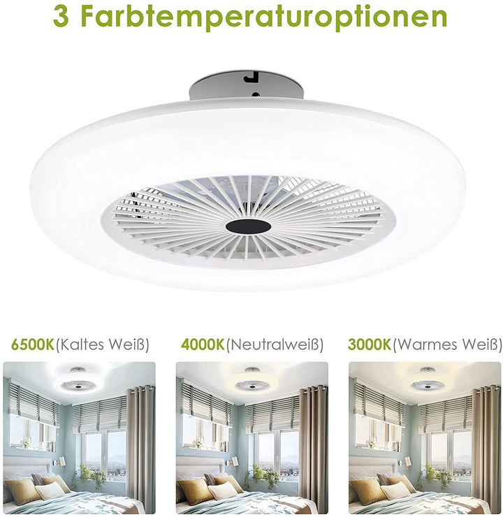 Deckenventilator mit Beleuchtung 80W mit Fernbedienung