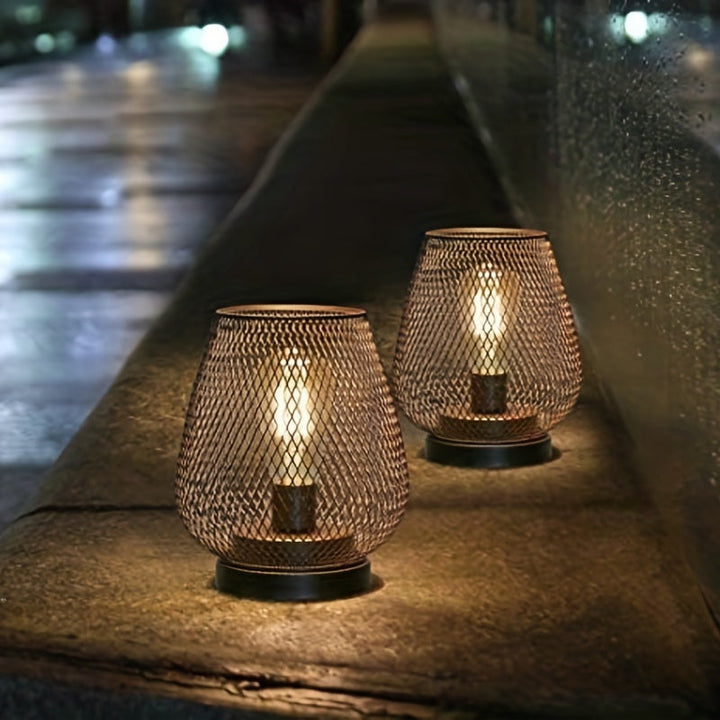 RusticMesh Tischlampen-Set Industrieller Stil und Atmosphärische Beleuchtung
