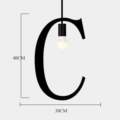 Künstlerische Buchstabenförmige Pendelleuchte