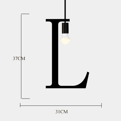 Künstlerische Buchstabenförmige Pendelleuchte