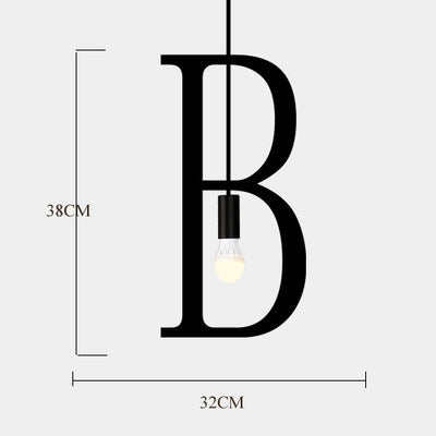 Künstlerische Buchstabenförmige Pendelleuchte