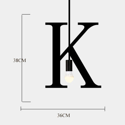 Künstlerische Buchstabenförmige Pendelleuchte