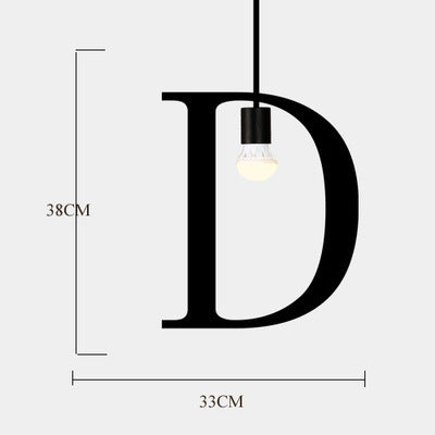 Künstlerische Buchstabenförmige Pendelleuchte