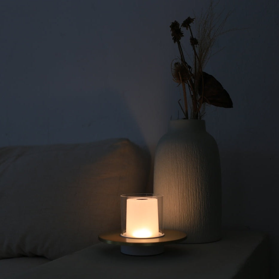 Glas Kerzen Tischlampe