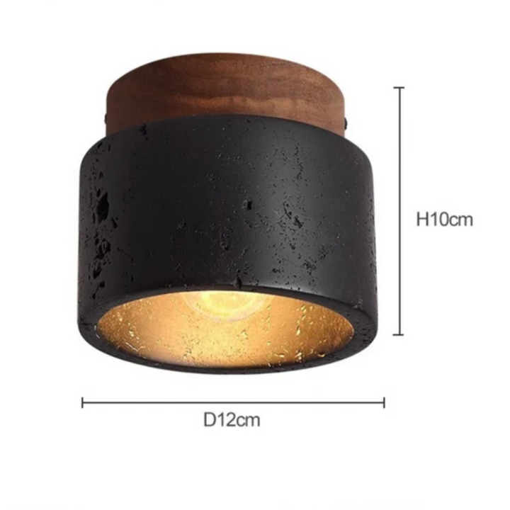 Deckenlampe mit Steinoptik