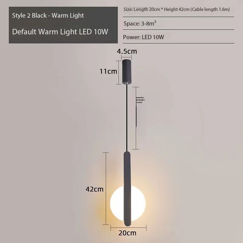 Moderne Minimalistische Nachttisch Pendelleuchte