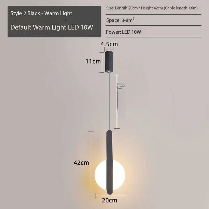 Moderne Minimalistische Nachttisch Pendelleuchte