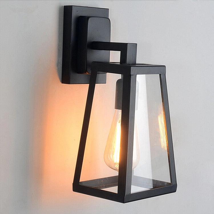 Industrielle Glas Wandlampe