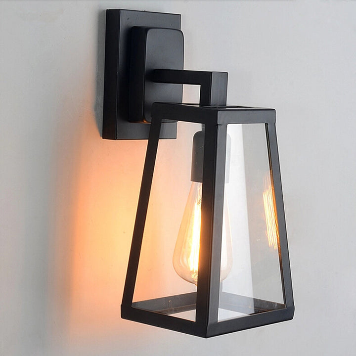 Industrielle Glas Wandlampe