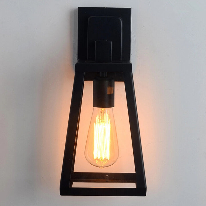 Industrielle Glas Wandlampe