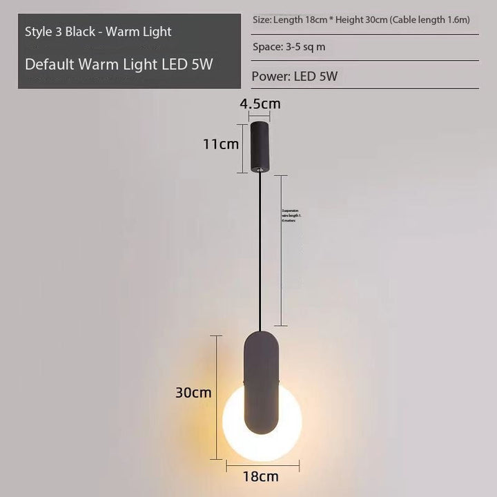 Moderne Minimalistische Nachttisch Pendelleuchte