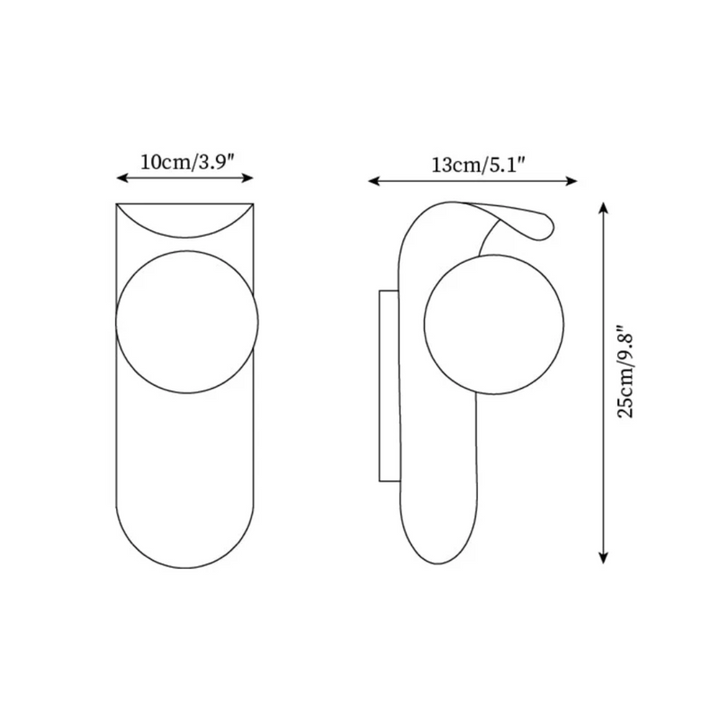 Skandinavische LED-Wandlampe