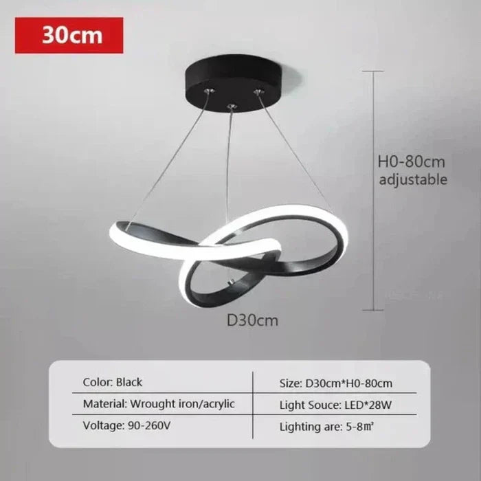 Moderne LED-Deckenlampe - WaveGlow