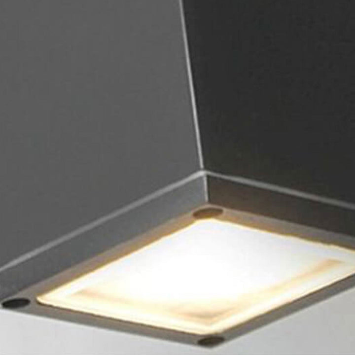Moderner minimalistischer quadratischer Säulen-LED-leuchtender wetterfester Wandleuchten-Lampe