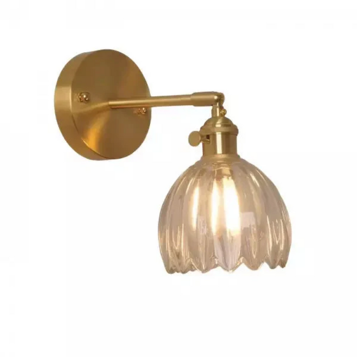 Retro-Glas-Wandlampe Tulpe