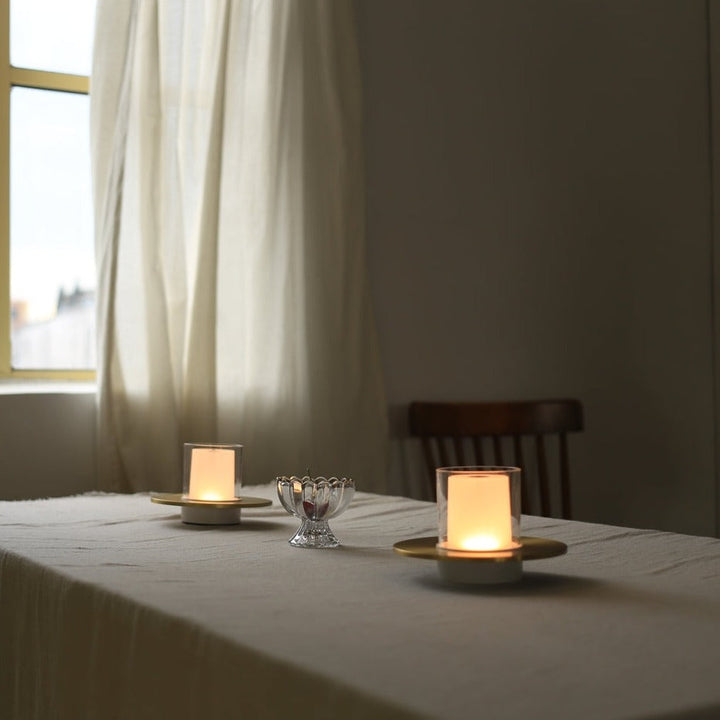 Glas Kerzen Tischlampe