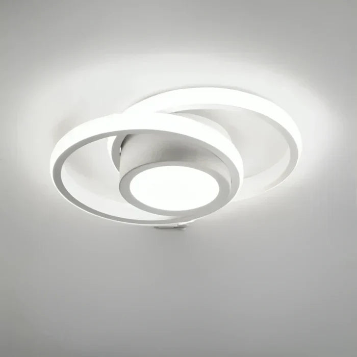 Moderne LED-Deckenlampe mit Doppelringdesign - Dämmerungsringe