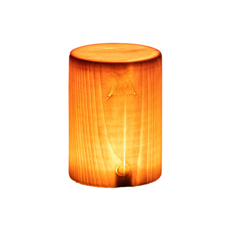 Stylische LED Tischlampe - WoodGlow