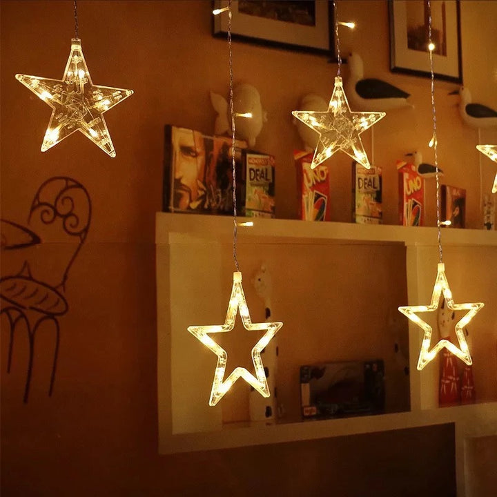Sternförmige Lichterketten