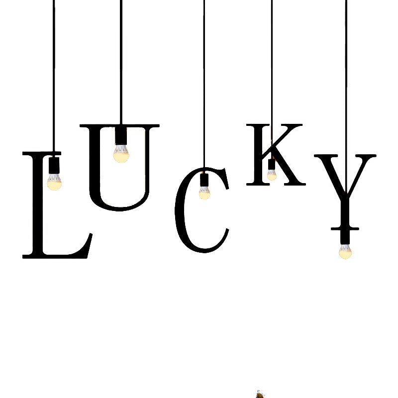 Künstlerische Buchstabenförmige Pendelleuchte