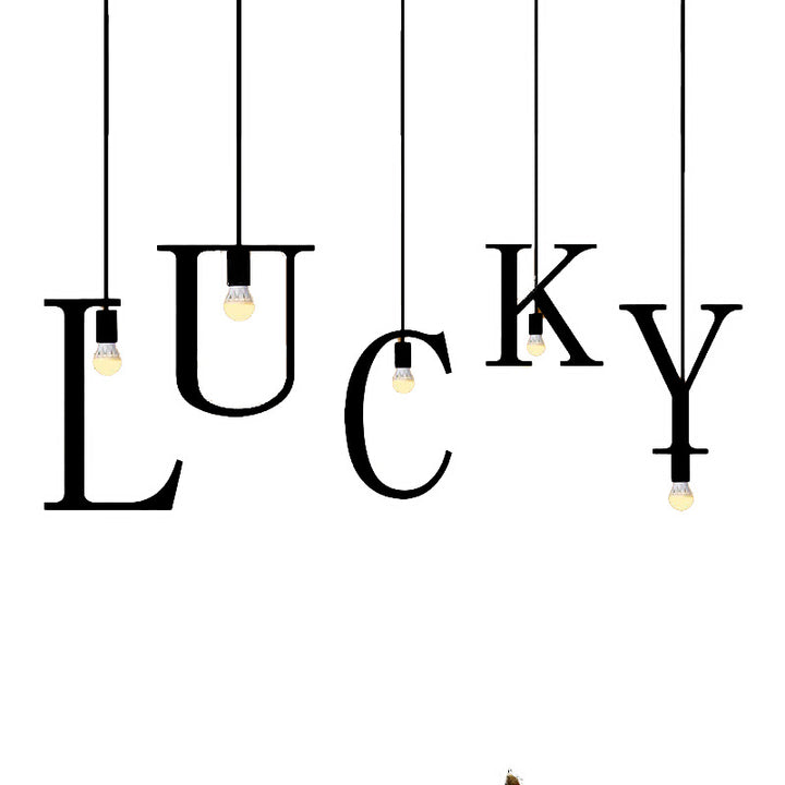 Künstlerische Buchstabenförmige Pendelleuchte
