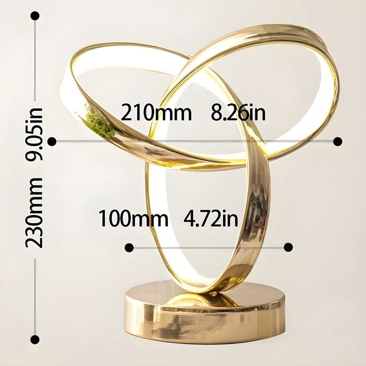 Lampe - Luxuriöse goldene Möbius-Ring-Schreibtischleselampe