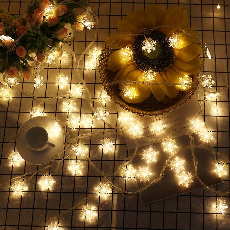 Schneeflocken Lichterkette