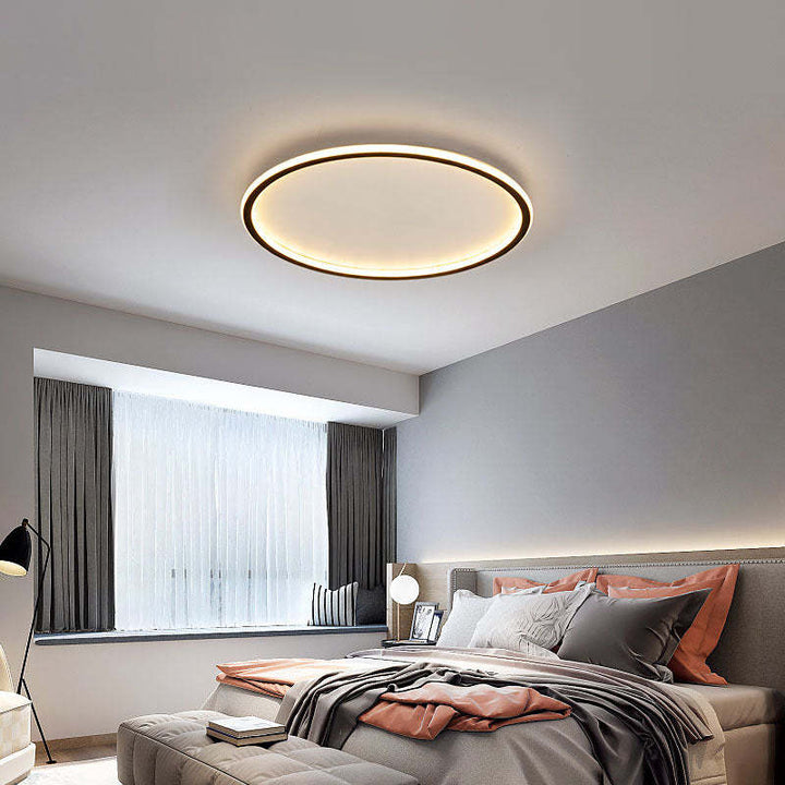 LunaNova - Moderne LED-Deckenleuchte Metall/Acryl für Wohn- und Schlafzimmer, Black/weißes Design