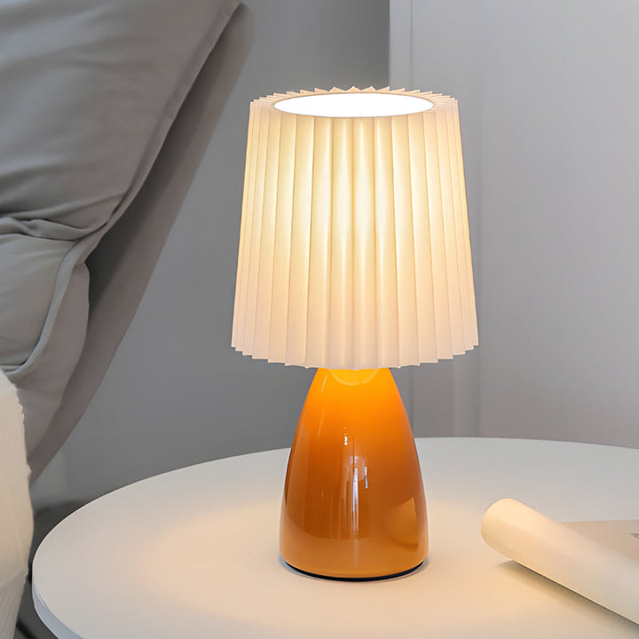 GlasDimm | Elegante USB dimmbare Tischlampe mit Glasfuß