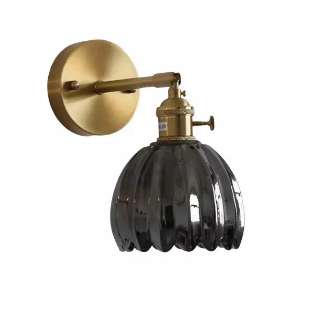 Retro-Glas-Wandlampe Tulpe