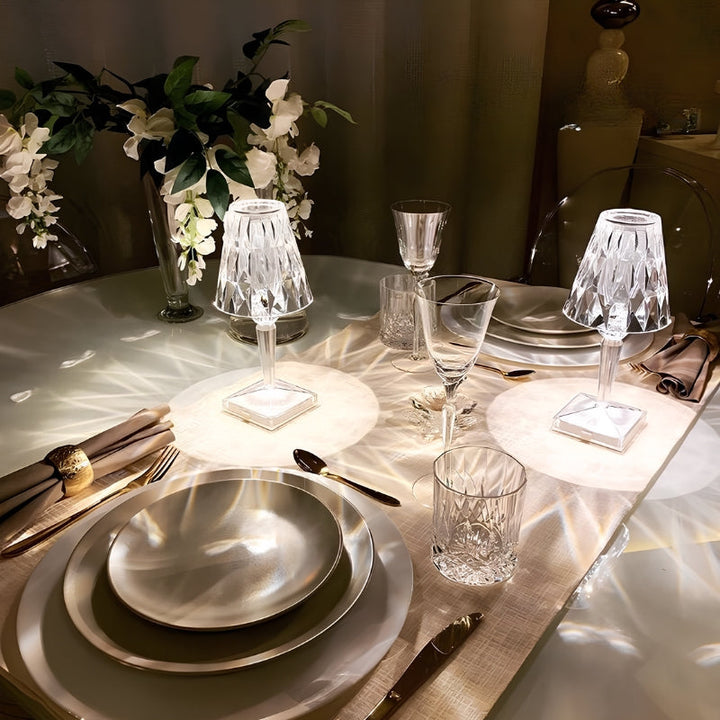 Kristall Tischlampe mit Touch-Steuerung - LumeCrystal