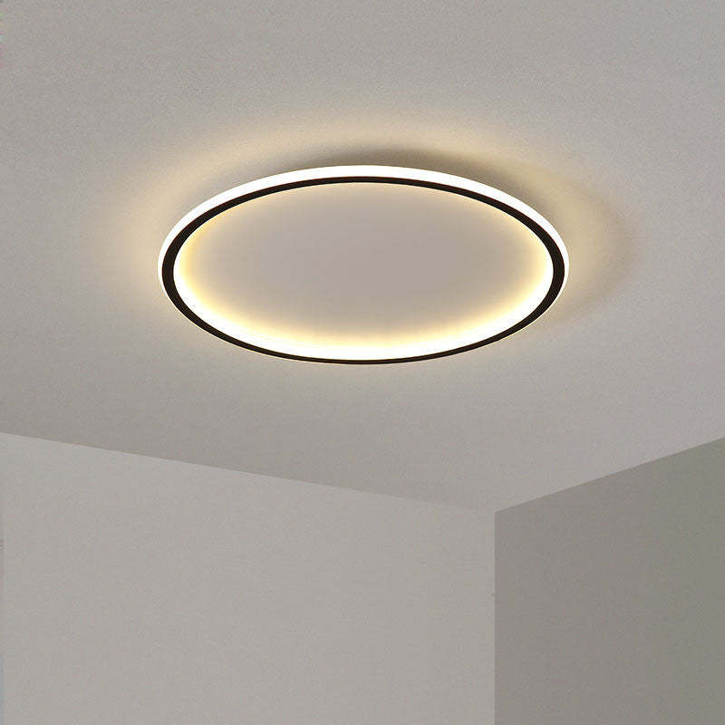 LunaNova - Moderne LED-Deckenleuchte Metall/Acryl für Wohn- und Schlafzimmer, Black/weißes Design