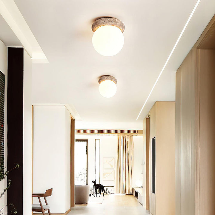 Travertin LED Deckenleuchte