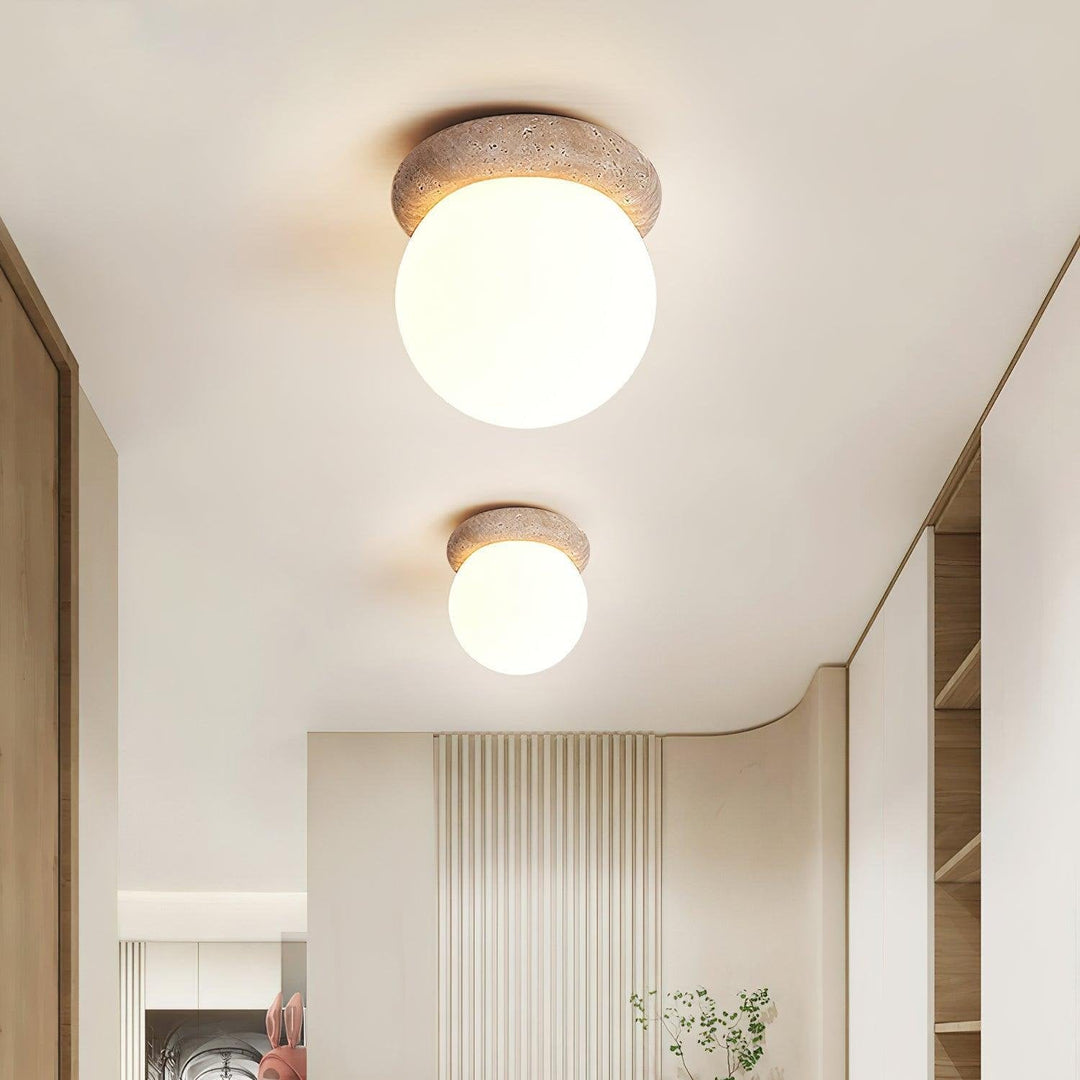 Travertin LED Deckenleuchte