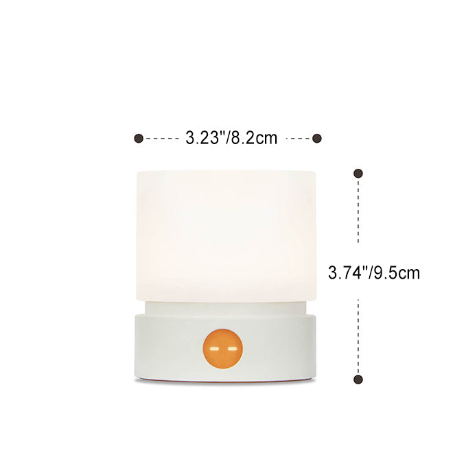 Zeitgenössische nordische Timer wiederaufladbare ABS HIPS Silikon Zylinder LED Tischlampe Nachtlicht für Nachttisch