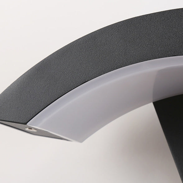 Moderner Minimalistischer Gebogener Aluminium Acryl LED Wandleuchtenlampe Für Garten