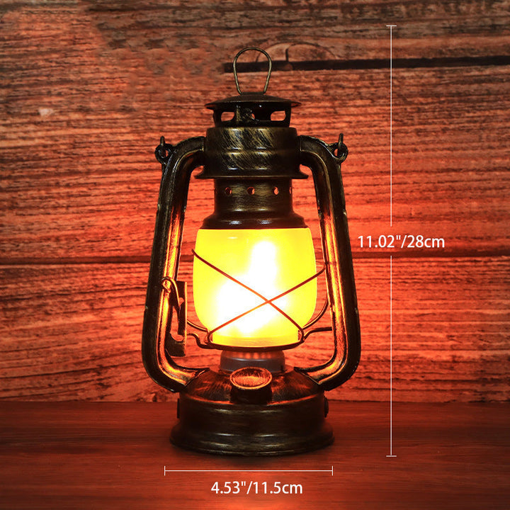 Traditionelle Vintage Runde Pferdelampe Eisen Acryl LED Tischlampe für das Wohnzimmer