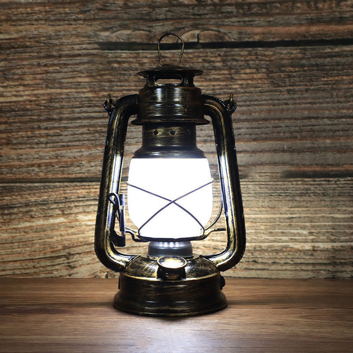 Traditionelle Vintage-Rundpferdelampe, Tischleuchte aus Eisen und Acryl mit LED-Beleuchtung für das Wohnzimmer